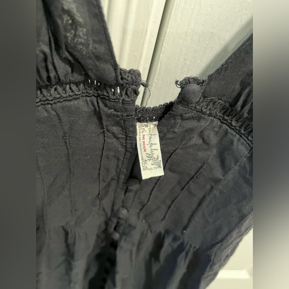 Free People Intimately Isabella Button Front Tiered Lace Maxi Slip Dress XS - Picture 11 of 13